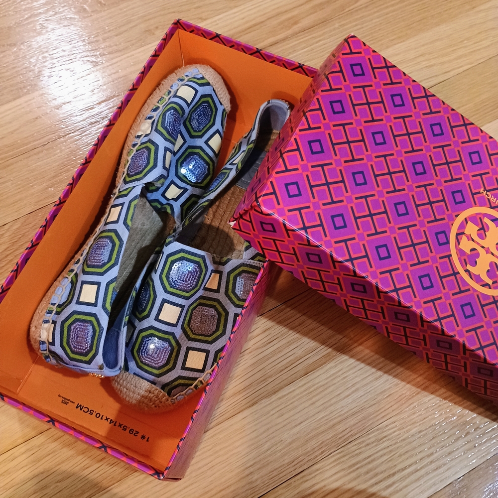 TORY BURCH Espadrille Flats, Size 8